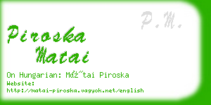 piroska matai business card